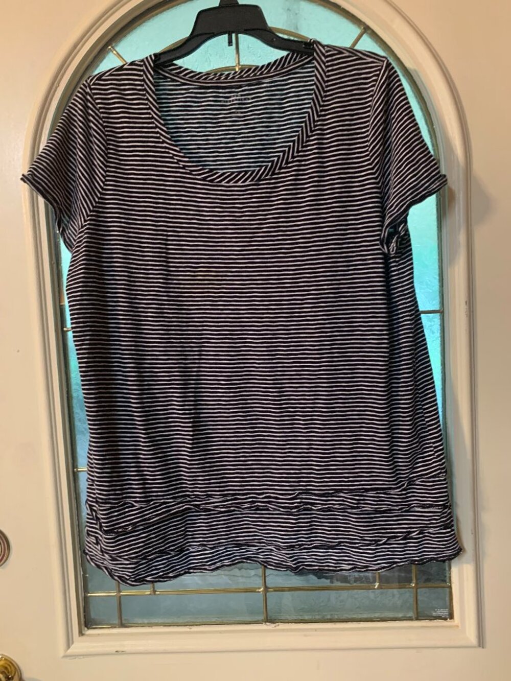 Women's XL Black & White New Directions Blouse